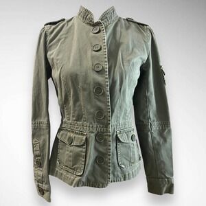 DELIAS Women's‎ Green Military Utility Button Front Jacket Small | EUC